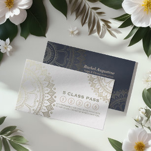 Yoga Meditation Instructor Class Pass Loyalty Card