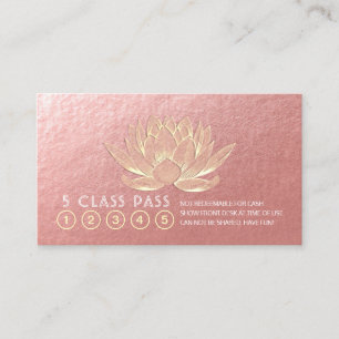 Yoga Meditation Instructor Class Pass Loyalty Card