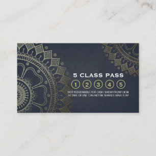 Yoga Meditation Instructor Class Pass Loyalty Card