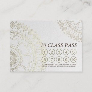 Yoga Meditation Instructor Class Pass Loyalty Card