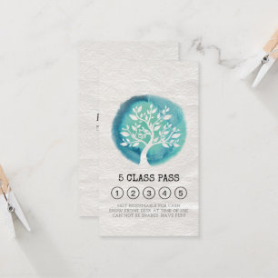 Yoga Meditation Instructor Class Pass Loyalty Card