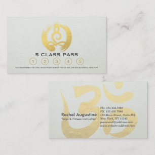 Yoga Meditation Instructor Class Pass Loyalty Card