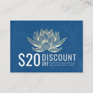 YOGA Meditation Instructor Discount Coupon Lotus