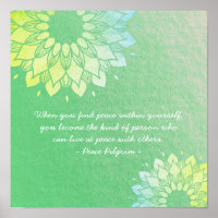 Yoga Meditation Instructor Gold Mandala Flowers Po