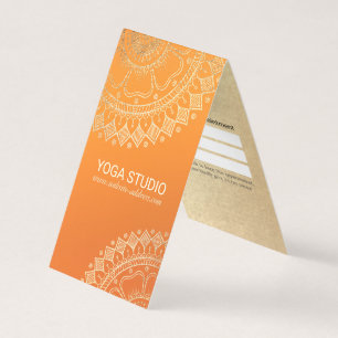 Yoga Meditation Instructor Gold Mandala Price List Business Card