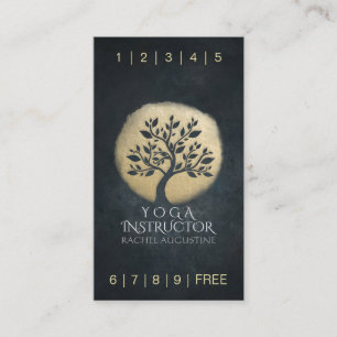 Yoga Meditation Instructor Gold Tree Loyalty Punch