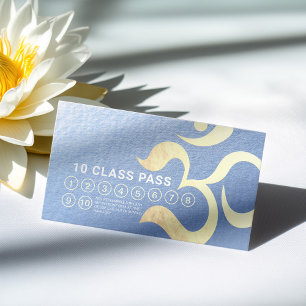 Yoga Meditation Instructor Life Coach Class Pass Loyalty Card