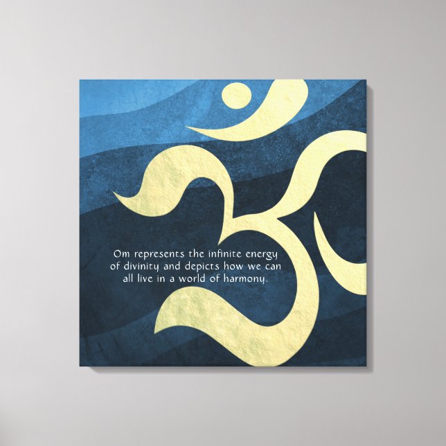 Yoga Meditation Instructor Life Coach OM Quotes Ca Canvas Print (Front)