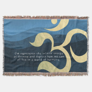Yoga Meditation Instructor Life Coach OM Quotes Th Throw Blanket