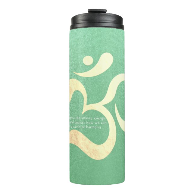 Yoga Meditation Instructor Life Coach OM Quotes Thermal Tumbler (Front)