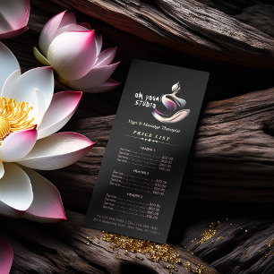 Yoga Meditation Instructor Lotus Pose Brush Stroke Rack Card