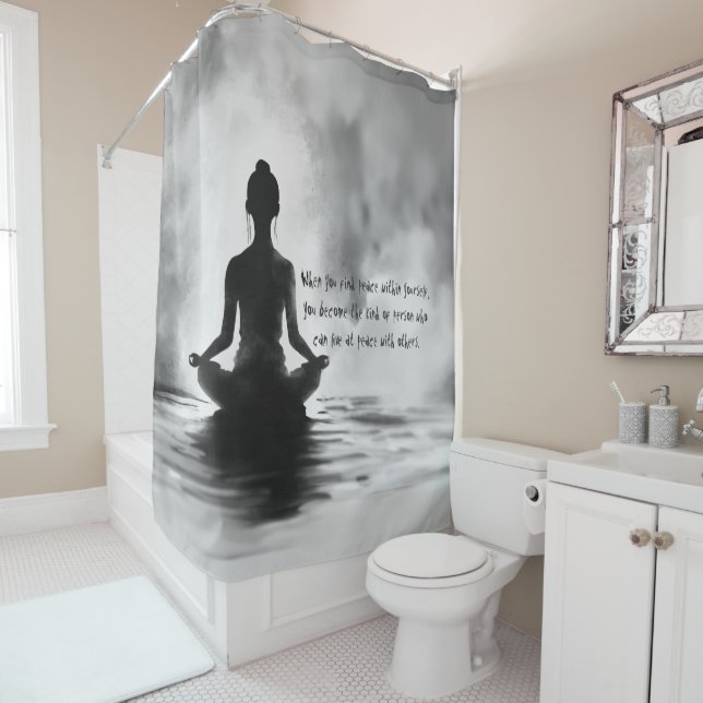 Yoga Meditation Instructor Lotus Pose Ink Painting (In Situ)