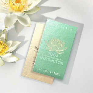 YOGA Meditation Instructor Loyalty Punch Lotus Card