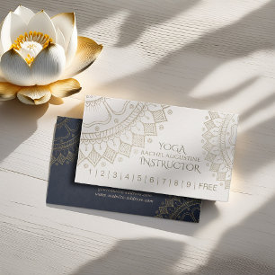 YOGA Meditation Instructor Loyalty Punch Mandala Card