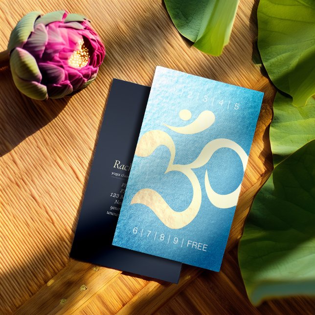 Yoga Meditation Instructor Loyalty Punch Om Symbol Card (Creator Uploaded)