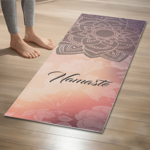 YOGA Meditation Instructor Mandala Floral Damask Mat