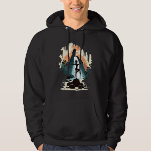 Yoga Meditation Instructor Mom Doing Yoga In Water Hoodie