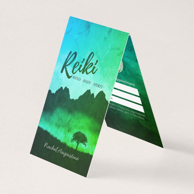 Yoga Meditation Instructor Price List Appointment Business Card (Front)