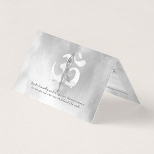 Yoga Meditation Instructor Price List Appointment Business Card