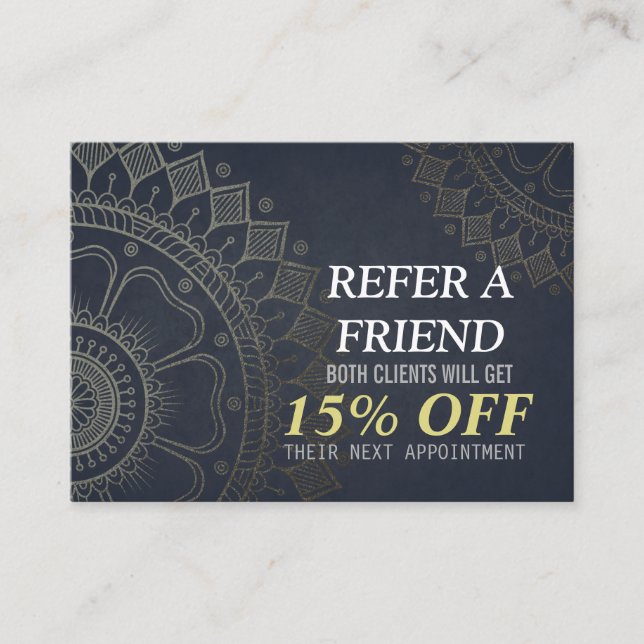 YOGA Meditation Instructor Referral Gold Mandala (Front)