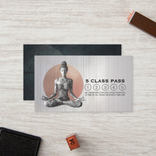 Yoga Meditation Instructor Reiki Master Class Pass Loyalty Card