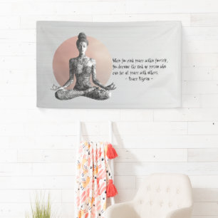 Yoga Meditation Instructor Reiki Master Lotus Pose Banner