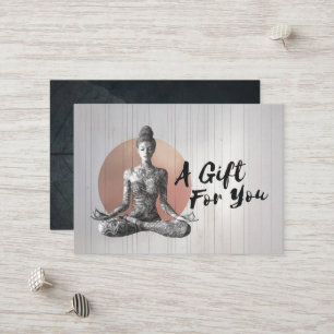 Yoga Meditation Instructor Reiki Master Lotus Pose Discount Card
