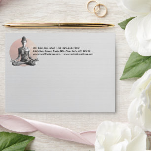 Yoga Meditation Instructor Reiki Master Lotus Pose Envelope