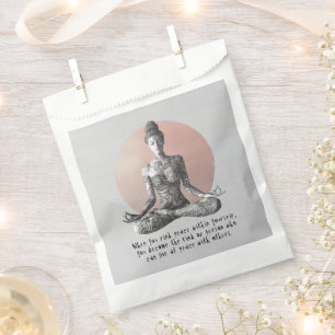 Yoga Meditation Instructor Reiki Master Lotus Pose Favour Bag