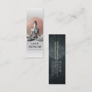 Yoga Meditation Instructor Reiki Master Lotus Pose Mini Business Card