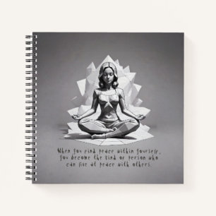 Yoga Meditation Instructor Reiki Master Lotus Pose Notebook
