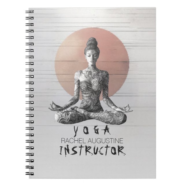 Yoga Meditation Instructor Reiki Master Lotus Pose Notebook (Front)