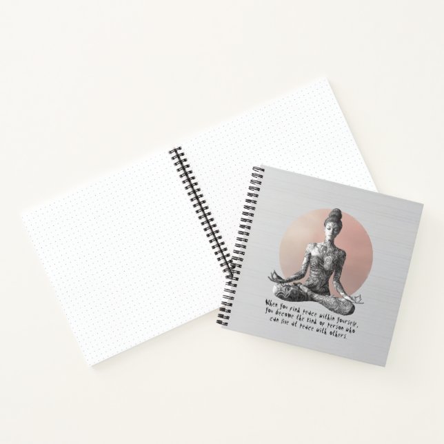 Yoga Meditation Instructor Reiki Master Lotus Pose Notebook (Inside)