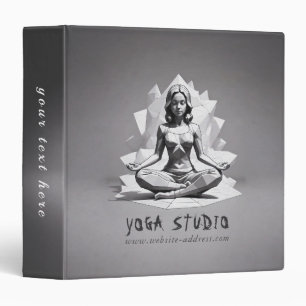 Yoga Meditation Instructor Reiki Master Low Poly Binder