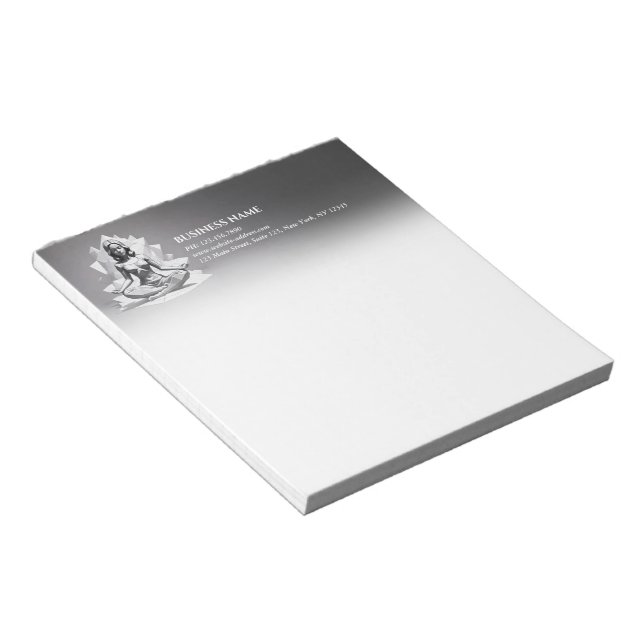 Yoga Meditation Instructor Reiki Master Low Poly Notepad (Angled)