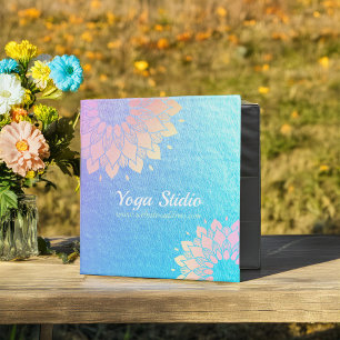 Yoga Meditation Instructor Rose Gold Foil Mandala Binder