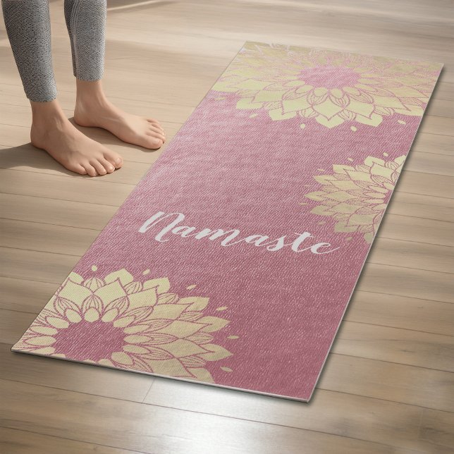 Yoga Meditation Instructor Rose Gold Mandala Lotus Mat (Creator Uploaded)
