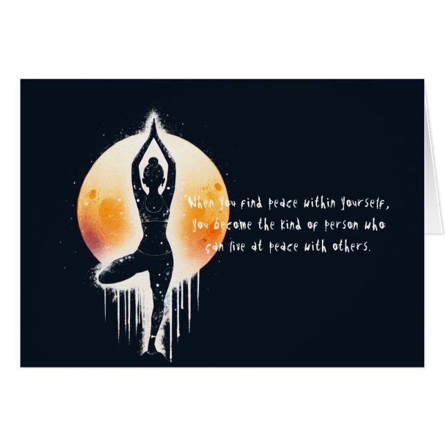 Yoga Meditation Instructor Tree Pose Full Moon (Front Horizontal)