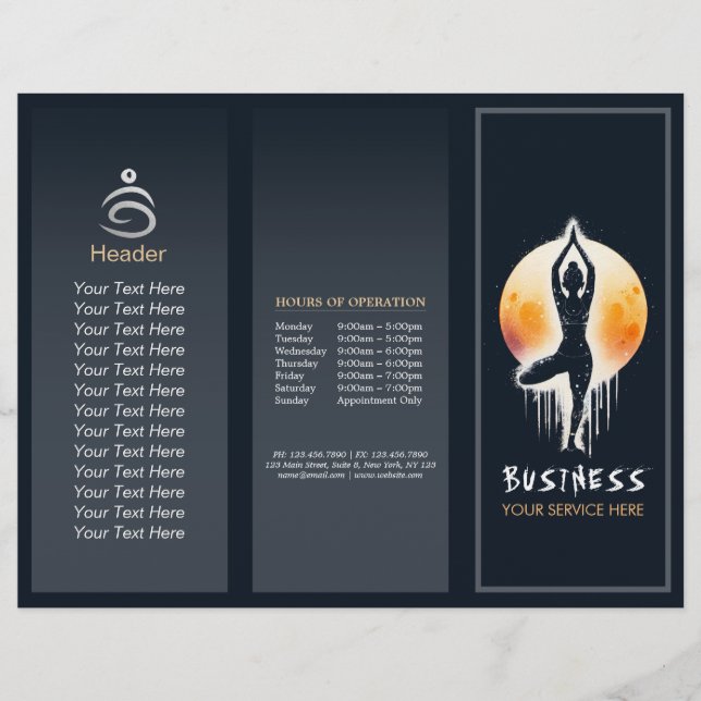 Yoga Meditation Instructor Tree Pose Full Moon (Front)