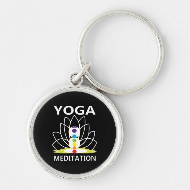 Yoga Meditation  Keychain (Front)