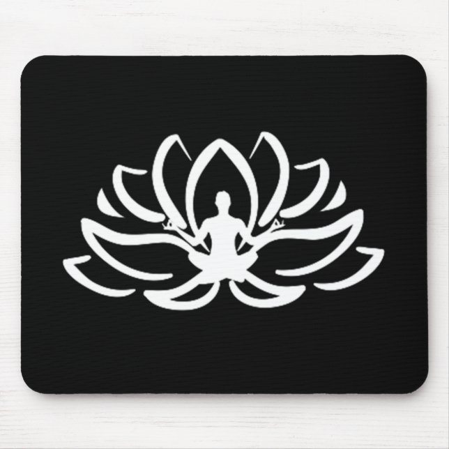 Yoga Meditation Lotus Mouse Pad (Front)