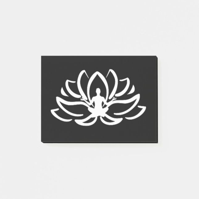 Yoga Meditation Lotus Post-it Notes (Front)