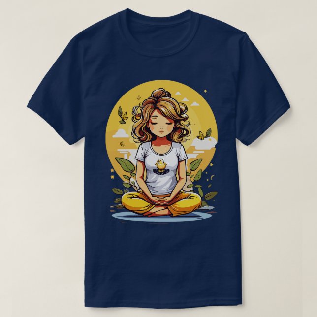 Yoga Meditation Pose T-Shirt (Design Front)