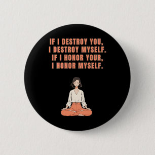 Yoga Meditation Positive Thinking Quotes Sticker 2 Inch Round Button
