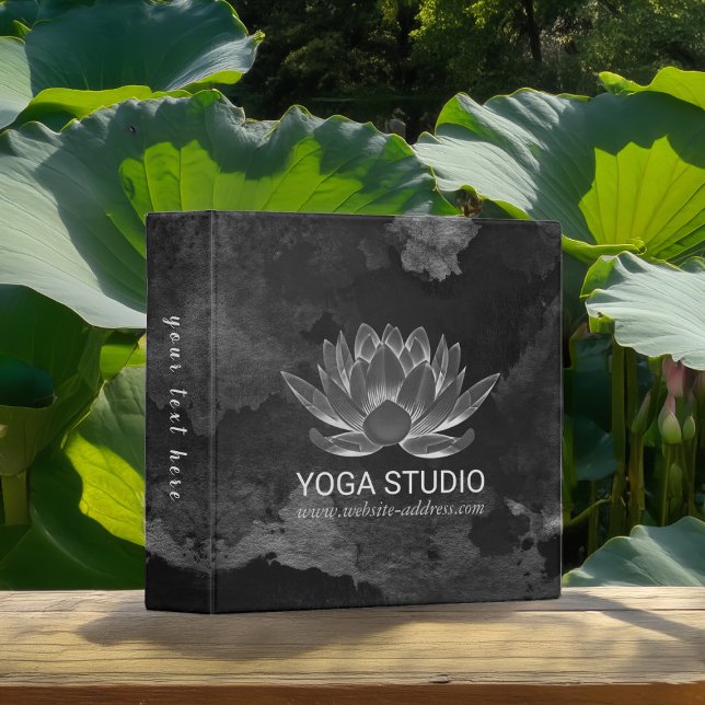 YOGA Meditation Reiki Instructor Black White Lotus Binder (Creator Uploaded)