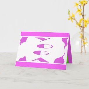 Yoga meditation relaxation pale purple white yoga  card