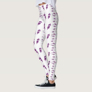 Yoga meditation relaxation pale purple white yoga  leggings