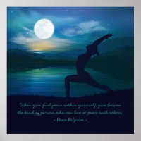 Yoga Meditation Teacher Moon Salutation Pose Quote
