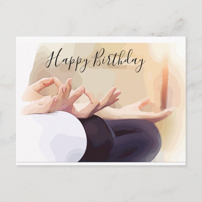 Yoga Meditation the index finger Birthday Card (Front)