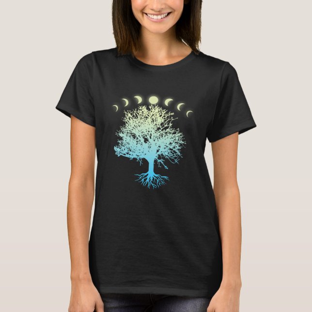Yoga Meditation  Tree Of Good Life Monophases T-Shirt (Front)